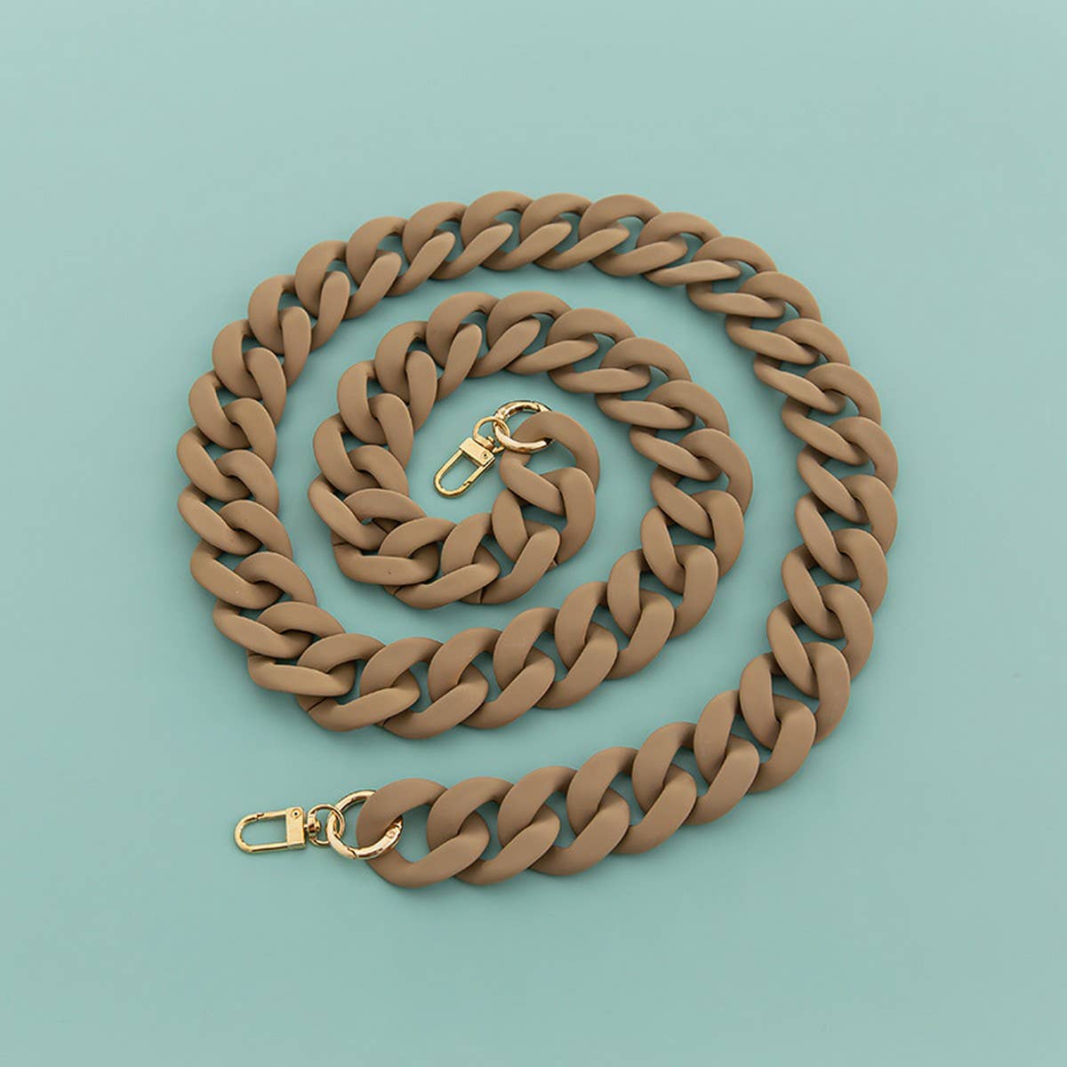 LARGE RESIN ACRYLIC BAG CHAIN WIDE STRAP_CWMM5065