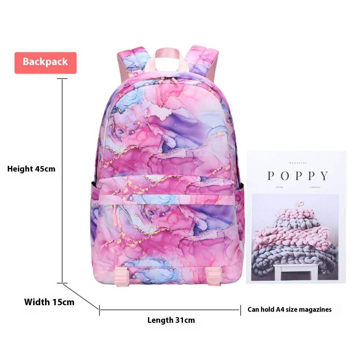 Waterproof Backpacks For School Girls-Piece Set_Cwab5378