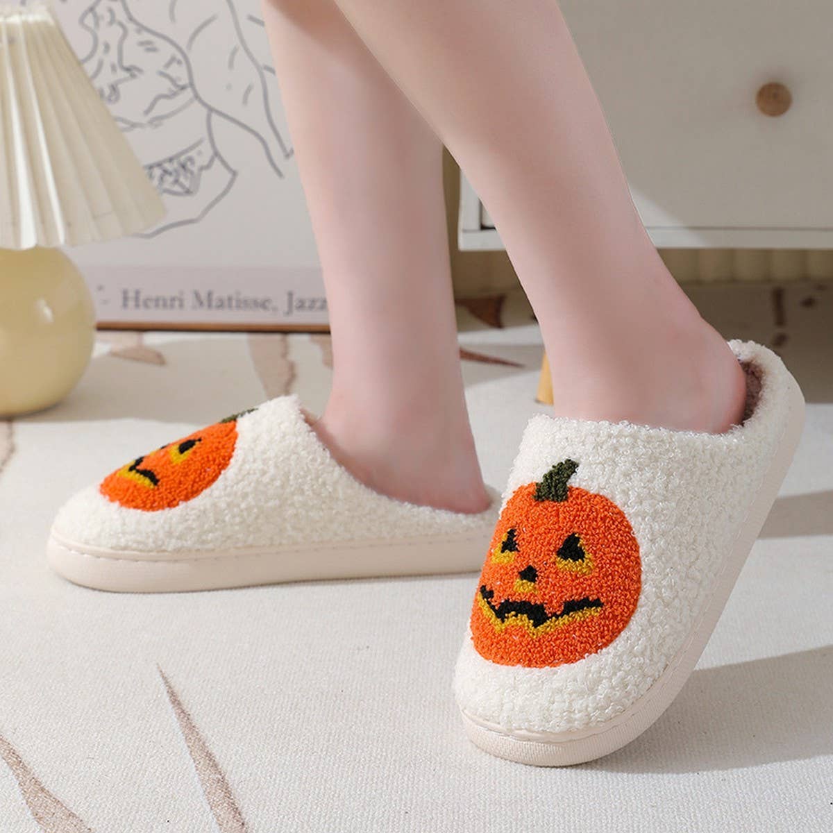 HALLOWEEN ATMOSPHERE SLIPPERS CUTE FUNNY AUTUMN WINTER