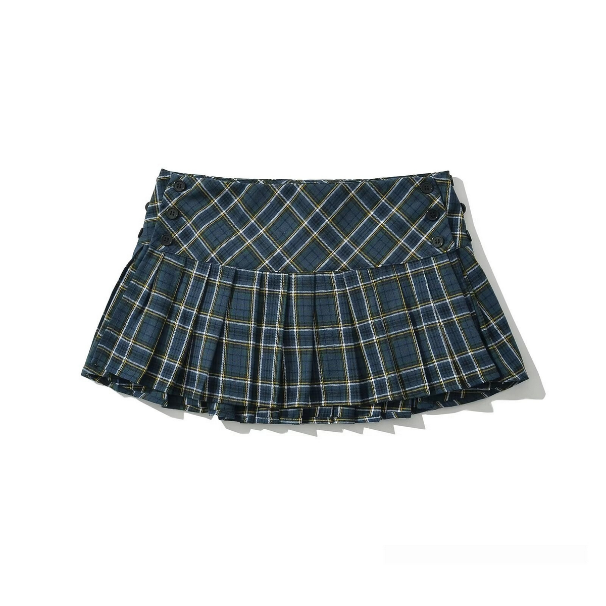 PLAID PLEATED SKIRT FOR WOMEN ADJUSTABLE WAIST_CWDSD8341