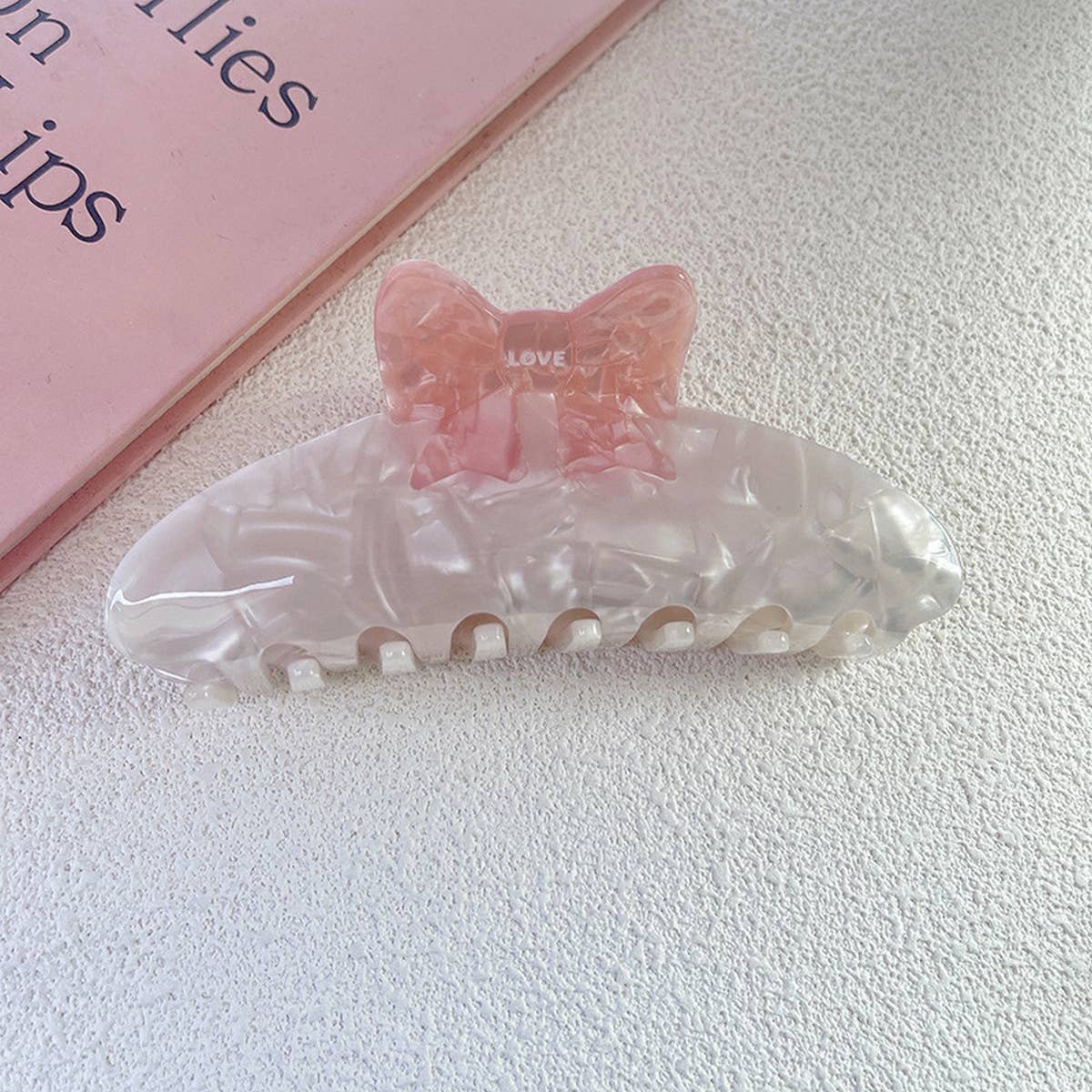 COLORBLOCK BOW ACETATE HAIR CLAW SWEET CHIC CLIP_CWAHA1341