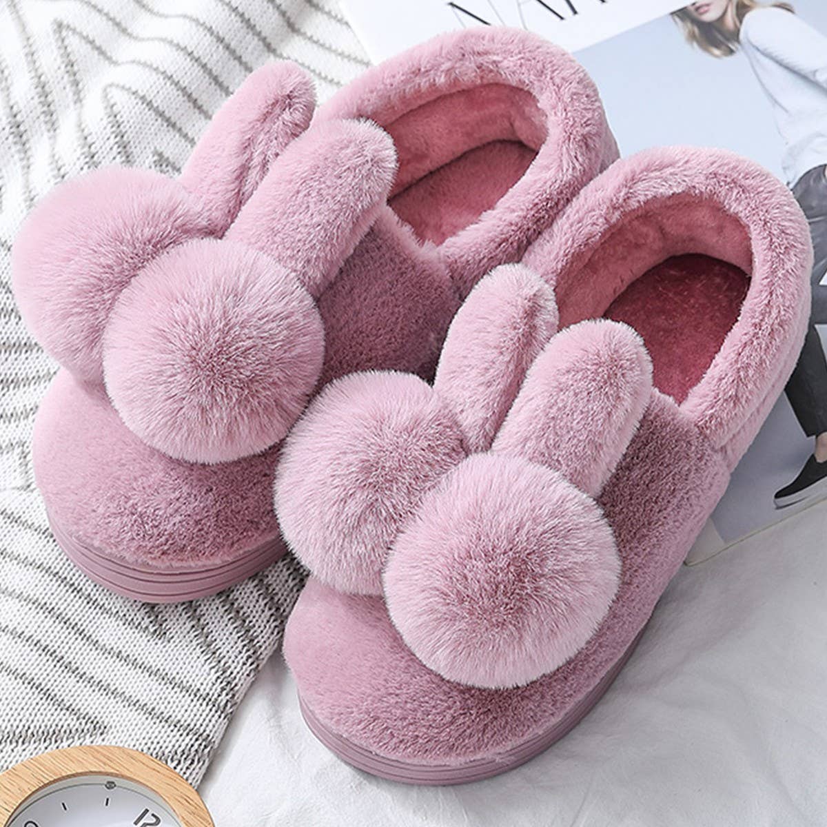 CUTE CARTOON ANIMAL WARM FLEECE HOUSE SLIPPERS_CWSHS0315
