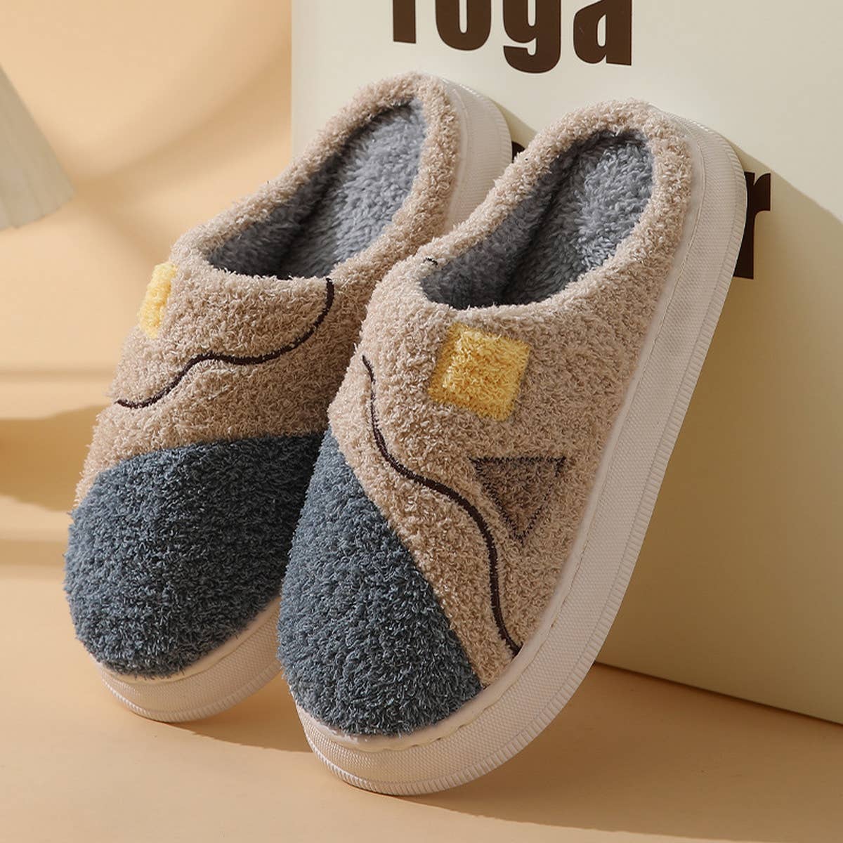LEISURE NON SLIP SPLICING COTTON SLIPPERS_CWSHS0323
