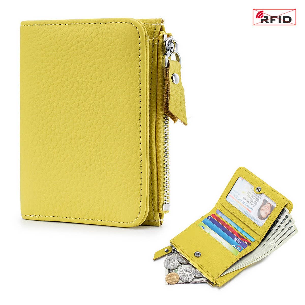 Ultra-Thin Short Card Holder Genuine Leather Wallet_Cwab3704