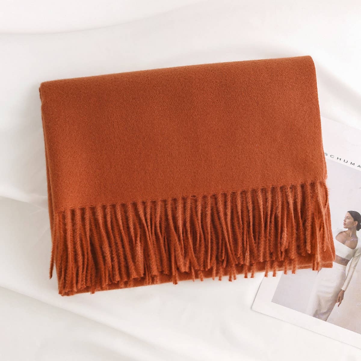 COZY SOLID COLOR WINTER SCARF WITH FOR WOMEN_CWASC0991