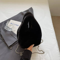 Winter Imitation Rex Rabbit Fur Handbag Plush_Cwab3958