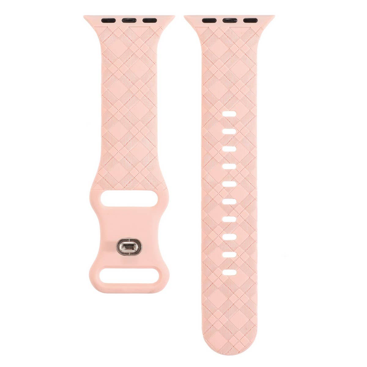 APPLE WATCH9 1 ENGRAVED CHECKERED SILICONE STRAP_CWWW0052