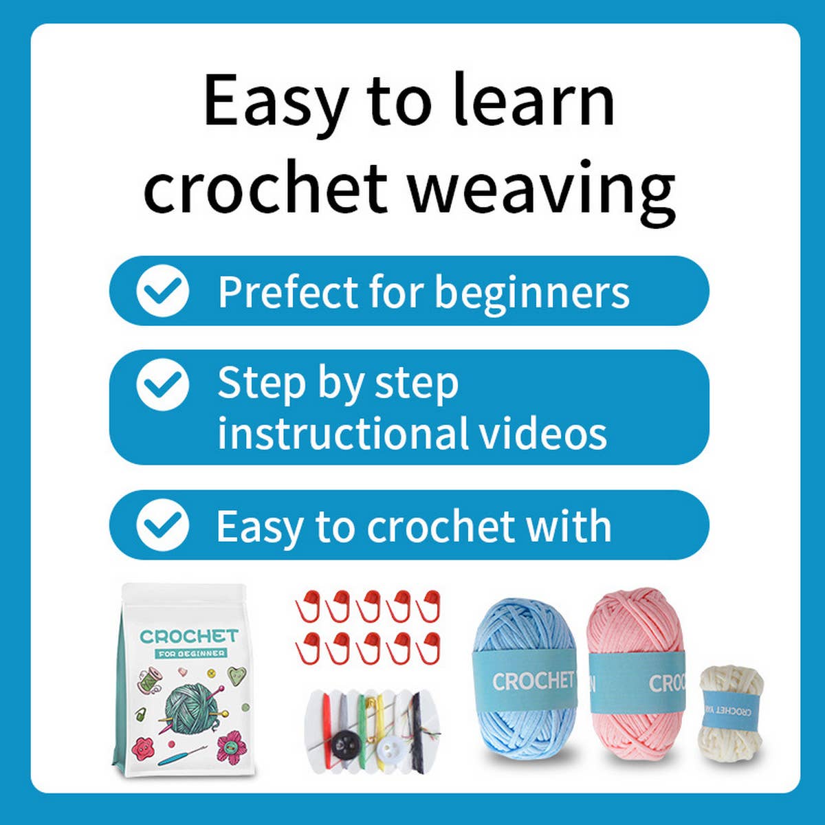 DECORATION HANDMADE DIY CROCHET MATERIAL PACKAGE_CWMM0838