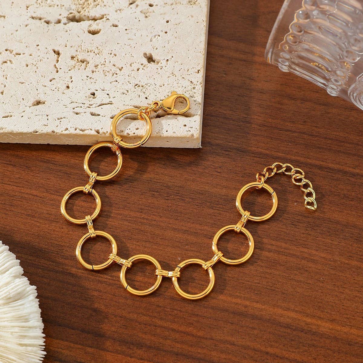 Versatile 18K Gold Titanium Steel Bracelet_Cwmm3719