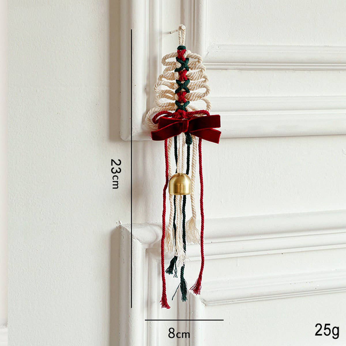 PLUSH METAL BELL CHRISTMAS TREE HANGING ORNAMENT_CWMM9751