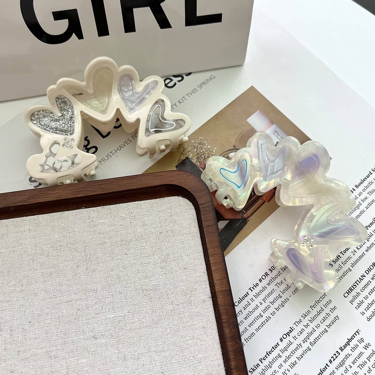 HEART SHAPED ACETATE HAIR CLAW CLIP FOR WOMEN_CWAHA5777