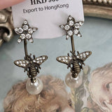 RETRO PEARL STAR BUTTERFLY EARRINGS_CWAJE1522