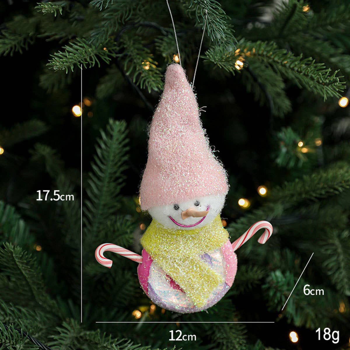 ICE CREAM SNOWMAN CHRISTMAS TREE HANGING DECOR_CWMM9689
