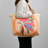 PRINTED BOHEMIAN SHOULDER BAG TOTE BAG_CWAB2000
