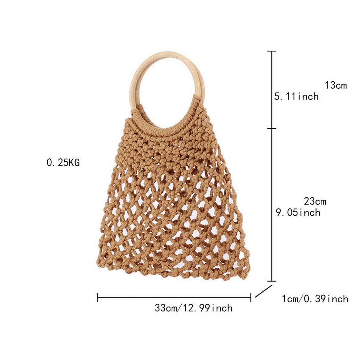 HOLLOW ONE SHOULDER COTTON BEACH WOVEN BAG_CWAB4688