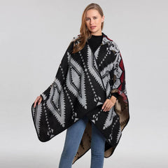 HOODED CAPE SCARF WEAR ETHNIC STYLE SHAWL_CWASC2266