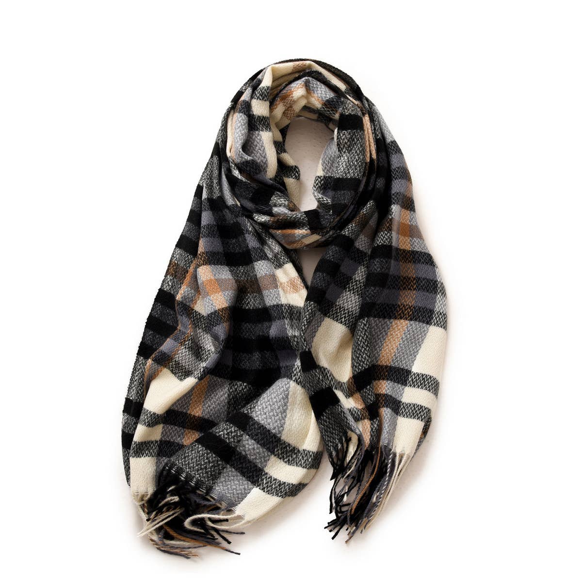 THICK PLAID SHAWL SCARF SOFT WARM WRAP FOR WOMEN_CWASC0169