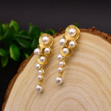 LUXURY VINTAGE STERLING SILVER PEARL EARRINGS_CWAJE3775