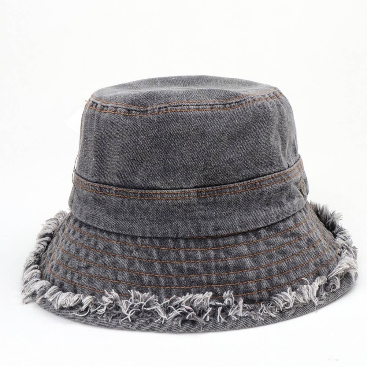 Versatile Washed Distressed Denim Bucket Hat_Cwah1539