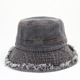 Versatile Washed Distressed Denim Bucket Hat_Cwah1539
