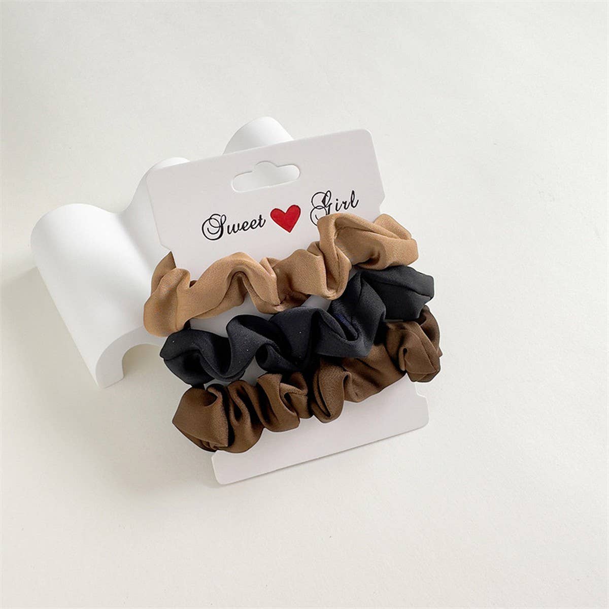 3 15DIAMETER COFFEE COLOR SILK SCRUNCHIES_CWAHA0342