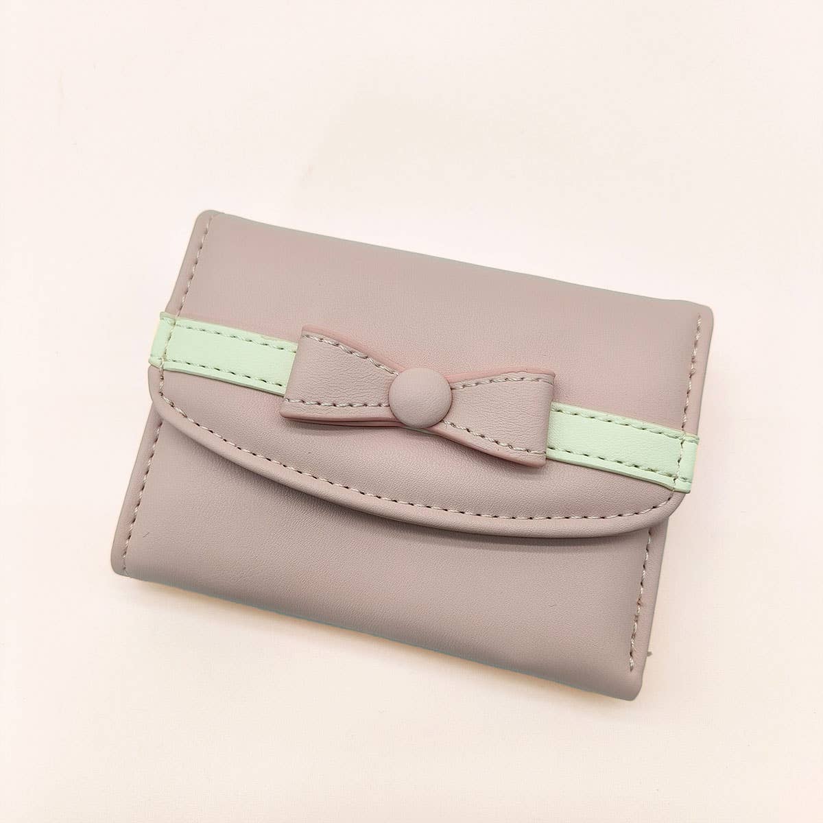 Square Large Capacity Bow Decorative Wallet_Cwab1629