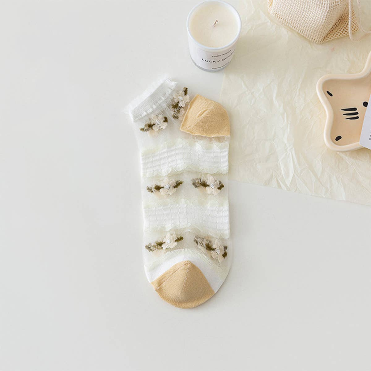 SUMMER THIN LACE INVISIBLE BOAT SOCKS_CWMS0518