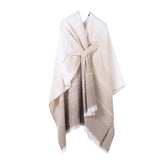 Wear Scarf Knitted Side Strap Shawl Cape_Cwasc2254