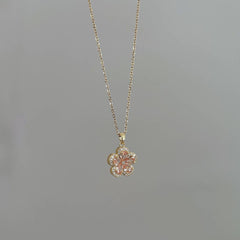 NEW CRYSTAL CHERRY BLOSSOM NECKLACE_CWAJE1257
