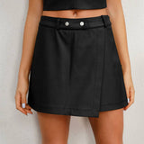 Trend Waist Waist All Loose Pu Leather Culottes