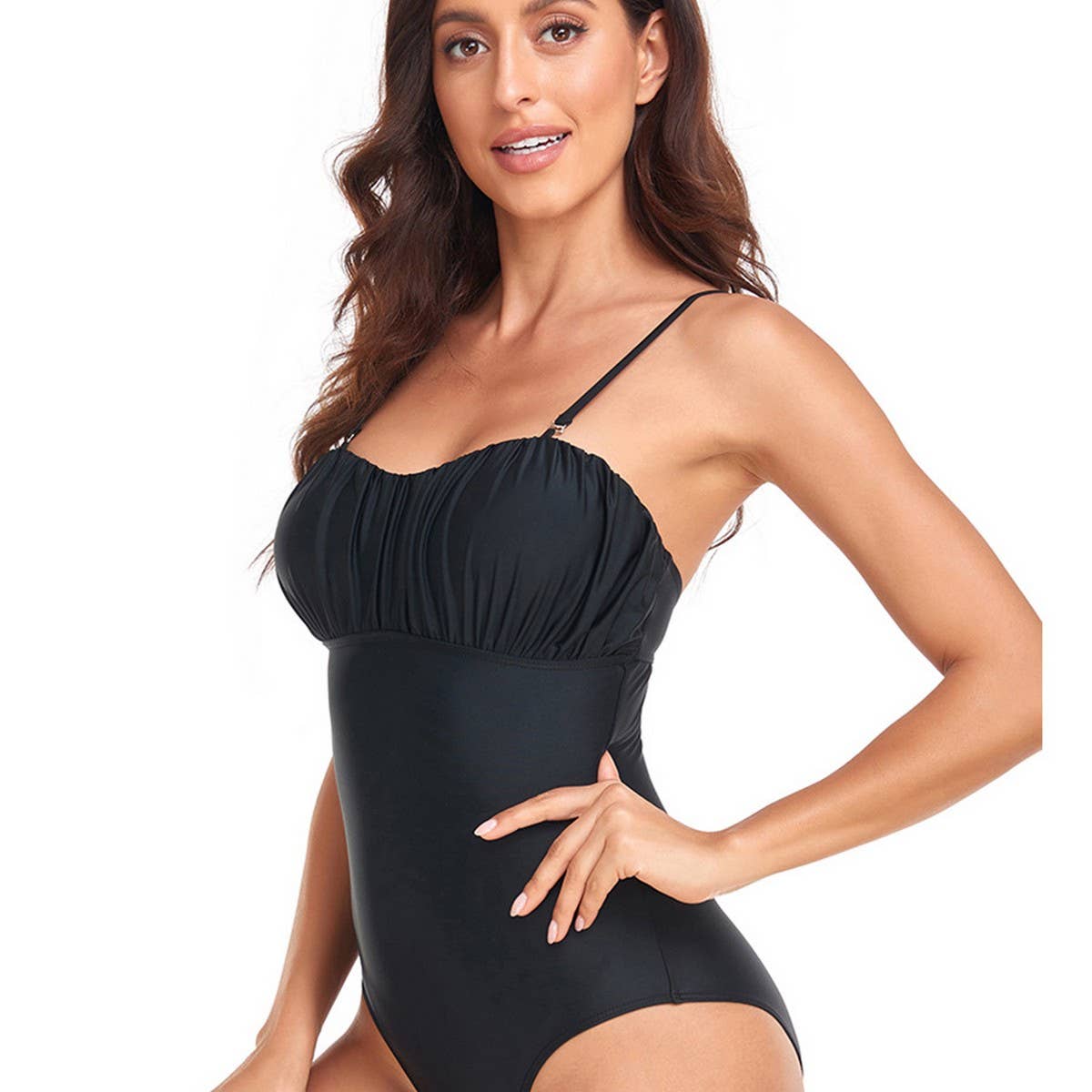 Womens One Piece Suspender Bikini Swimsuit