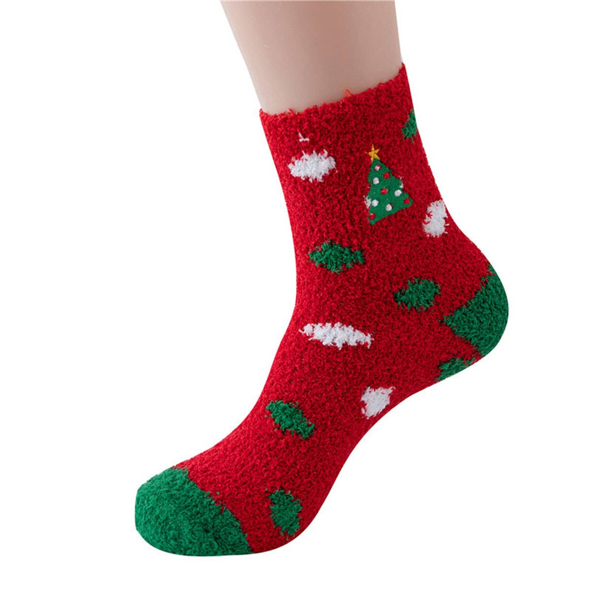 CHRISTMAS EMBROIDERY COZY SOCKS FOR WOMEN_CWMS0200
