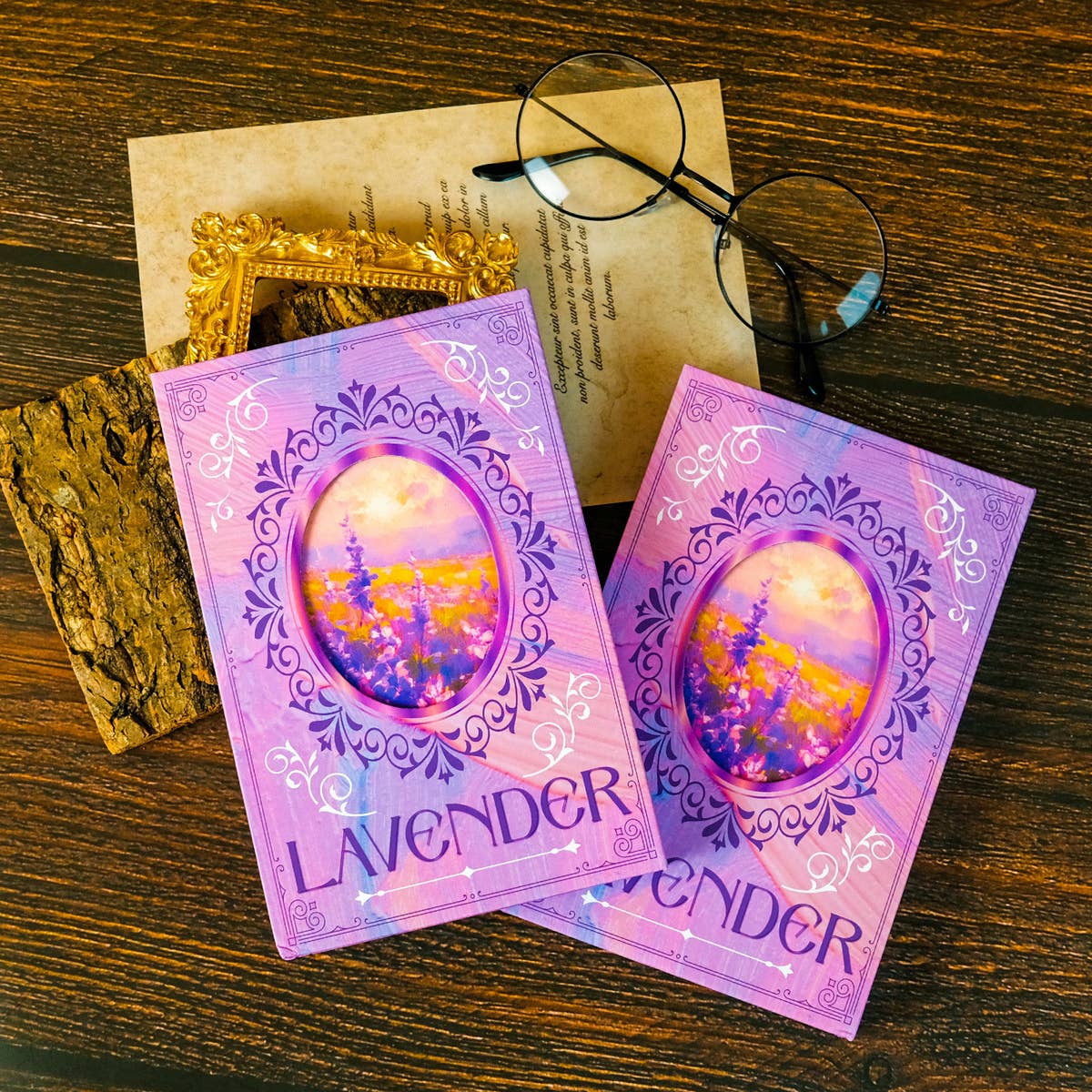 PURPLE LAVENDER FLOWER PORTABLE NOTEBOOK_CWMM1859