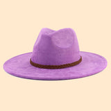 Women Autumn And Winter Warm Belt Panama Hat_Cwah0681