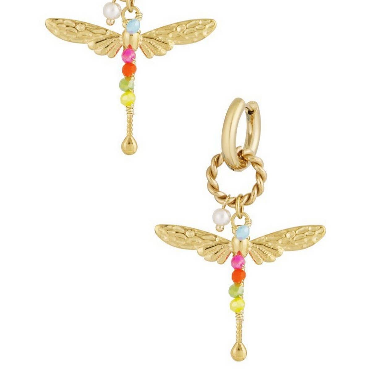 COLORFUL TEMPERAMENT FASHION DRAGONFLY EARRINGS_CWAJE5125