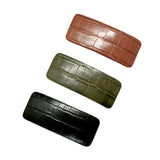 ELEGANT CROC PU LEATHER TOP BARRETTE CLIP_CWAHA6347
