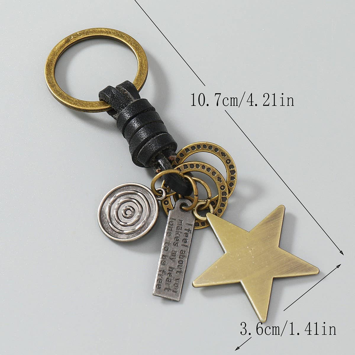 CREATIVE FIVE POINTED STAR PENDANT KEYCHAIN_CWMM4764