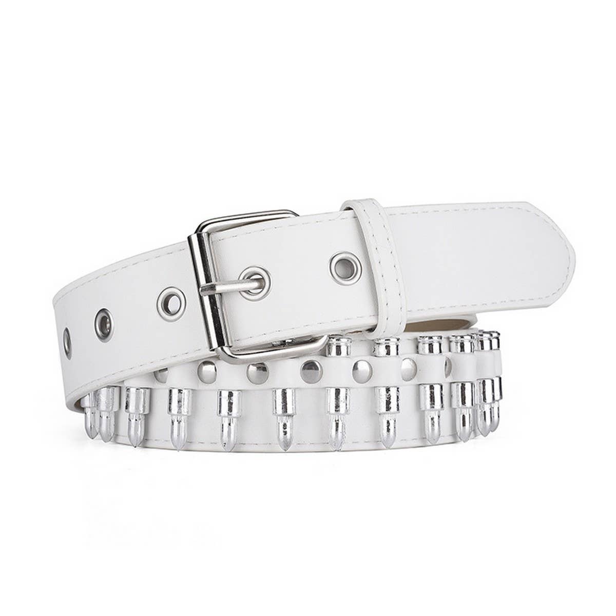 BULLET HEAD OBI PUNK STYLE LADIES PERSONALITY BELT_CWMM0763