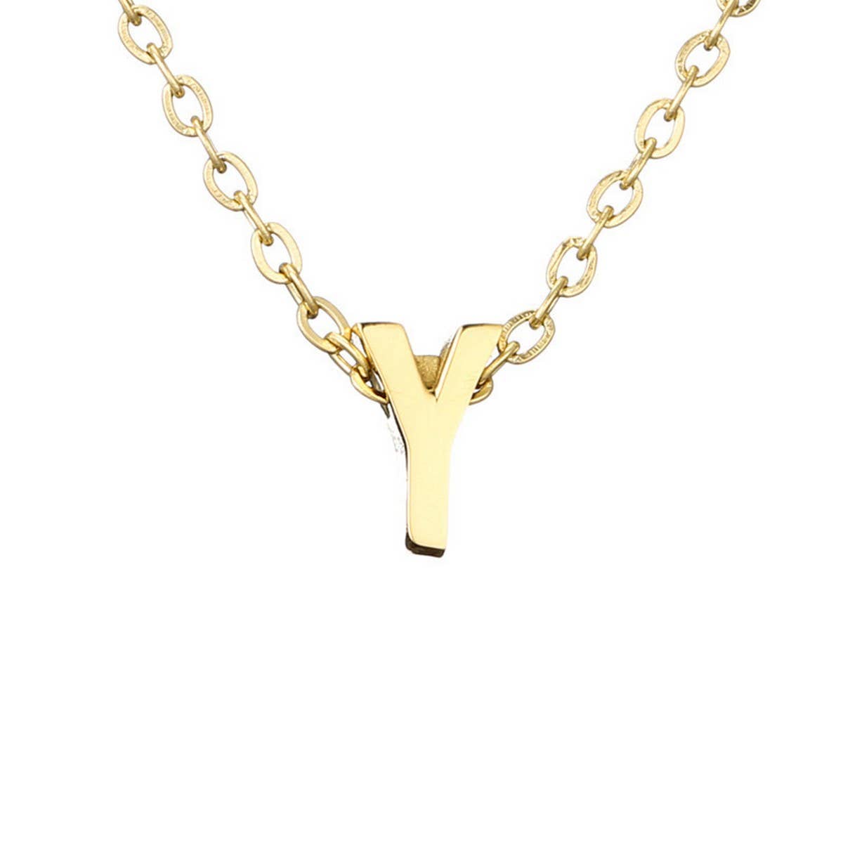 NEW CREATIVE STAINLESS STEEL GOLD LETTER NECKLACE_CWMM3755