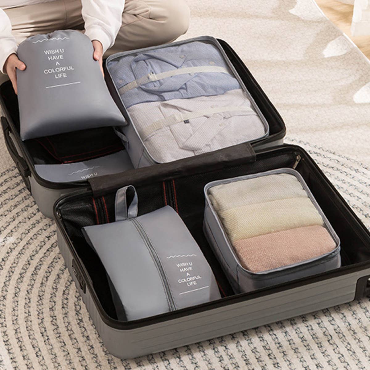 5SET LIGHTWEIGHT TRAVEL LUGGAGE ORGANIZER_CWAB0546