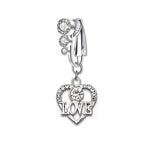 NO PIERCING NAVEL CLIP RING WITH MOON HEART CHARM＿cWMM9227