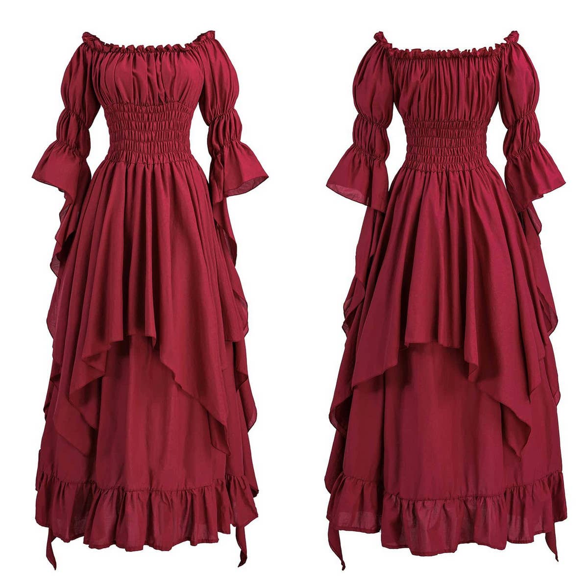 HALLOWEEN COSTUME SQUARE NECK TIED WAIST DRESS_CWMM1508