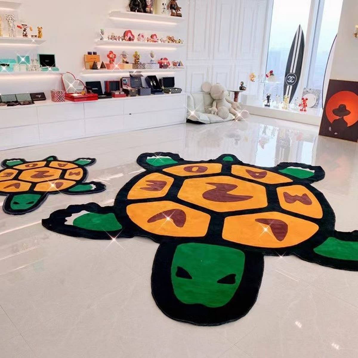 CUTE TURTLE RUG FUN PET INSPIRED ROOM DECOR MAT_CWMM7388