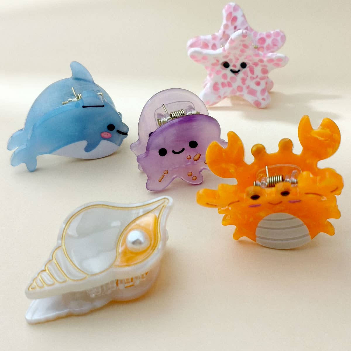 MINI OCEAN ANIMAL HAIR CLAW CUTE ACETATE CLIP_CWAHA1325