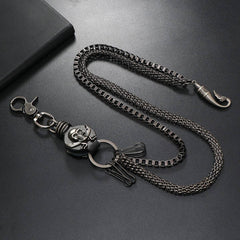 HIP HOP DISCO SKULL LEATHER PANTS CHAIN_CWMM4827