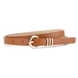 Vintage Leather Skinny Womens Belt