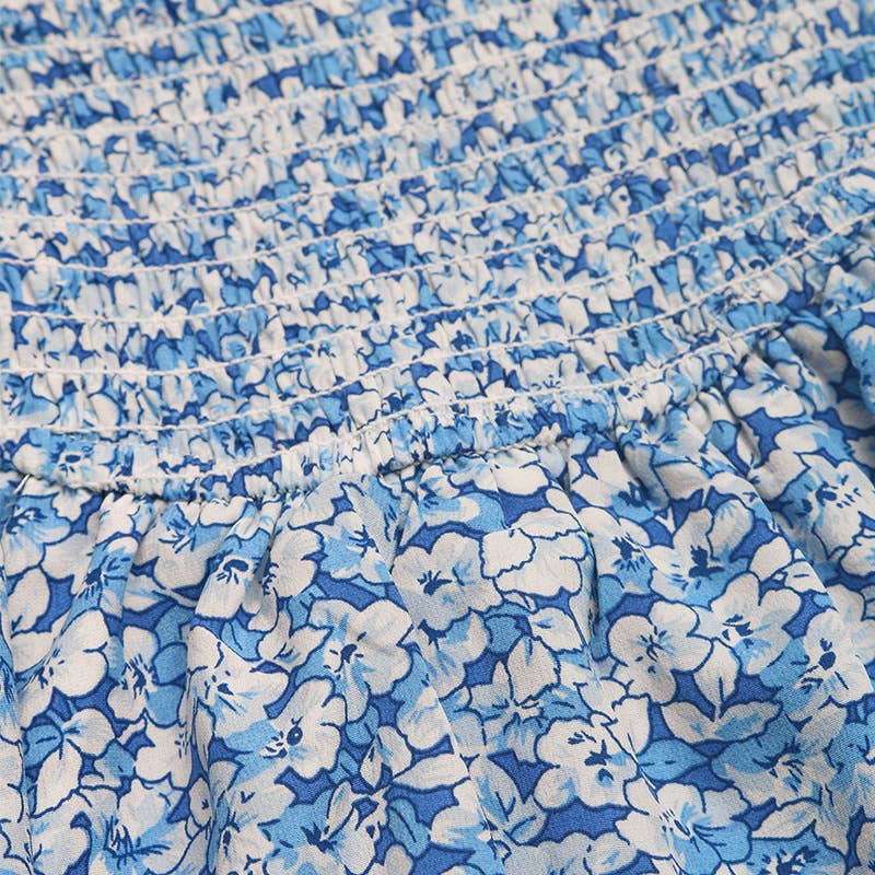 Tailored Floral Double-Layer Short Skirt