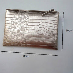 CROCODILE PATTERN GLOSSY HANDBAG_CWAB1379