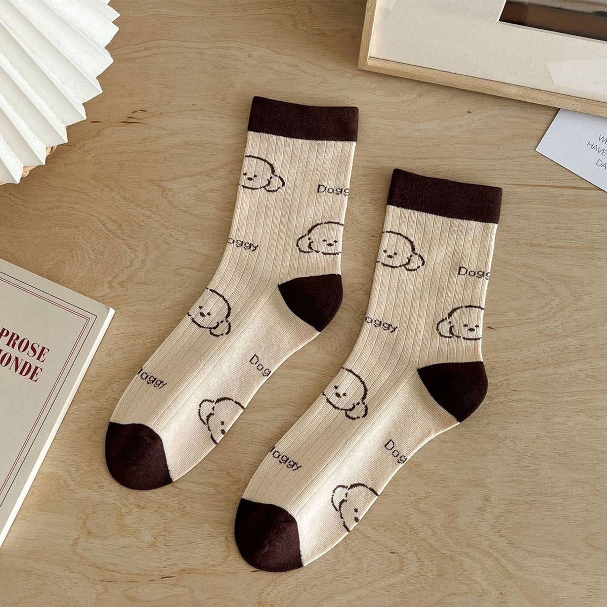 NEW AUTUMN MAILLARD CARTOON CUTE PUPPY SOCKS_CWMS1368