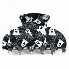 Pumpkin Ghost Acrylic Printed Halloween Clip